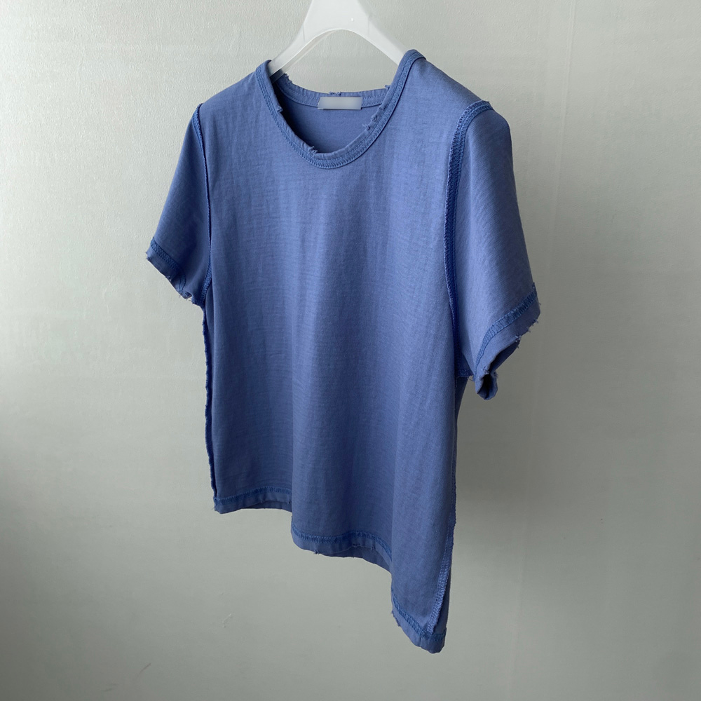 반팔 티셔츠 네이비블루 색상 이미지-S5L2